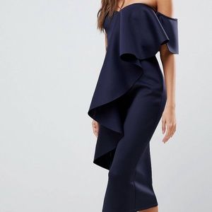 True Violet Bandeau Midi Dress